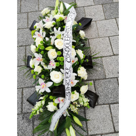 Aranjament Funerar Trandafiri si Orhidee F160